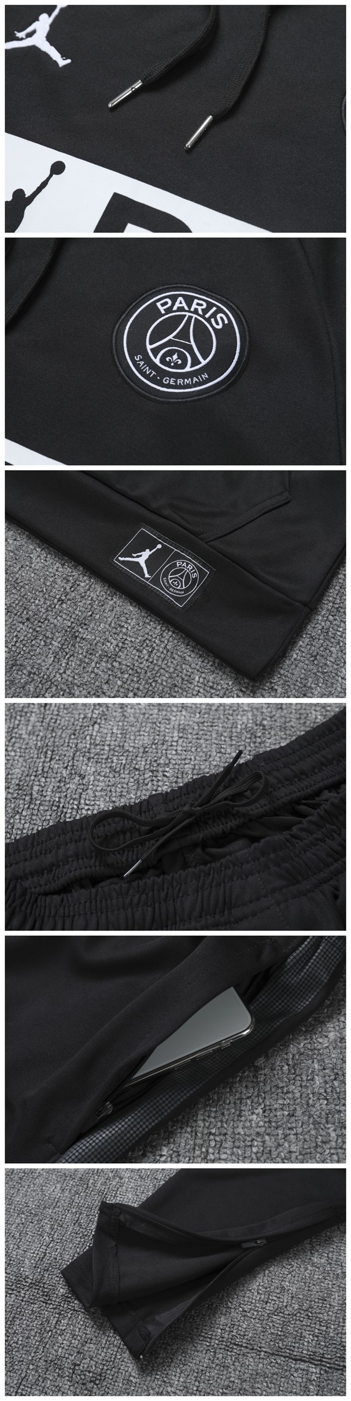 2019-20 PSG BLACK HOODY KIT